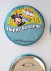 One 2025 Brand New Walt Disney World  happy Birthday  Big Pin  Size 3   Inches