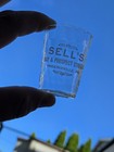 Rare Sell s Gay Phoenixville Pa Pre Pro Advertising Etched Whiskey Shot Glass