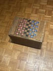 Vintage Anheuser-busch Budweiser Wooden Crate Box W bottle Cap Checkers
