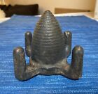 Primitive Clothesline Cast Iron Flag Pole Beehive Finial Topper Hitching Bullet