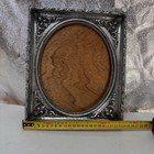 Vintage  Steel Metal Photo Frame Oval Opening Filigree Design