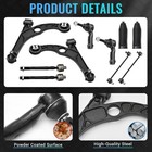Front Lower Control Arms Sway Bars Tie Rods For 2013-16 Dodge Dart Chrysler 200