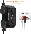Usb Wall Charger Power Strip Surge Protector With 4 Usb Ports  2 Usb C  Plug Ext