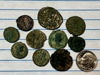 Lot Of 10 Roman Bronze Coins Constantinian Gloria Fel Temp Reparatio 4th C Nummi