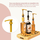 2 Pack Gold Coffee Syrup Pumps  Fits Torani  Davinci  Starbucks 750ml Bottles