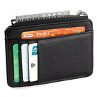 Mens Pu Leather Slim Wallet Money Credit Card Slots Coin Holder Zipper