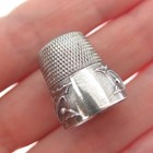 Simons Brothers Sterling Silver Antique Christmas Bells Sewing Thimble Size 10
