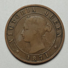 1871 Prince Edward Island Canada Large One Cent 1 Penny Victoria M281