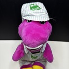Fisher Price Barney Plush Toy Doll With Train Conductor Hat And Outfit 14 