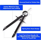 2pcs Compass For Geometry  Professional Drawing Compass metal Compass  Circle Co
