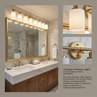 52   Vanity Light 8 Lights With Glass Shade Bathroom Mirror Wall Gold Fixture