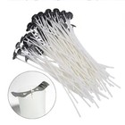 50pcs Candle Wicks 6 Inch Cotton Core Pre-tabbed Smokeless Soy Wax Diy Craft Set