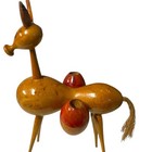 Vintage Wooden Hand Carved Figurine South American Folk Art Donkey Burro