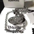 Authentic Vivienne Westwood 3d Small Orb Glass Silver Necklace Chain With Box