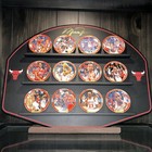 Michael Jordan Mini Plate Set W  Backboard Display Rack - Bradford Exchange 1997