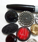 Lot Of 48 Antique Vintage Glass Buttons 1 4  To 1 1 8 