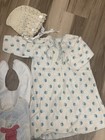 Antique Vintage Baby Clothes  Knitted Sweater  Baby Bonnets  Bibs  Lot