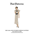 Mid 1930s Slip-on Dress Sewing Pattern Bust 38 Past Patterns 2858