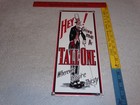 Vintage Hey Give Me A Tall One W  Soda Man 14  Porcelain Metal Gasoline Oil Sign