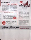 1950s Ford Tractor Dearborn Farm Equipment Economy Plow Dealer Brochure