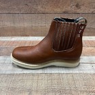 Men Work Boots Pull On Light Weight Sole Square Toe Ankle Boot Botin Trabajo 916
