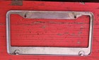 Vintage San Leandro Golden Bay Chevrolet Dealership Metal License Plate Frame 