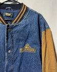 Vintage Taco John   s Denim Jean Jacket 90s Men s Size L Blue Brown Rare