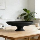 Large Black Decorative Fruit Bowl Modern Pedestal Key Tray Coffee Table