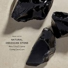 Keys Soulcare Obsidian Facial Roller  Handcrafted Stone Face 6 27 In  Black