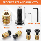 32 Sets Threaded Inserts For Wood Furniture Screws - 1 4-20 X 25 32  Inserts    