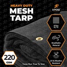Heavy Duty Mesh Truck Tarp  12    X 20    Multipurpose Black Protective Cover