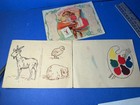 Antique Vtg Victorian Painting Books Coloring W  Watercolor Pallettes M f Tobin