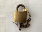 Vintage American Lock Co  Junkunc Bros Us Brass Padlock W  Key  U s  Military