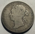          1888 Canada 50 Cents Silver Coin     Queen Victoria     Circulated