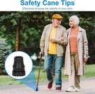 Supregear Cane Tips 6-pack 3 4 Inch Non-slip Rubber Replacement Black