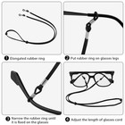 Neck Strap Sport Sunglass Eyeglass Read Glasses Cord Lanyard Holder Black