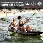 Serenelife 2-person Inflatable Kayak Set W aluminum Oars   High Output Air