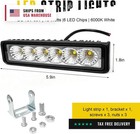 6  Car Led Light Bar  18w Fog Driving Light  Flood Light