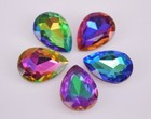 50 Pcs Crystal Glass Rhinestones Tear Drop Color Faceted Beads Jewelrys Diy