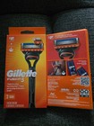 2 Gillette Fusion5 Men s Razor 5-blade Black orange 2 Cartridges  b079 