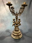 1920s Brass Cherub Putti 4 Arm Candelabra Rococo Baroque Ornate 18 