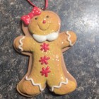 Set Of 2 Gingerbread Boy And Girl Sugared Cookie Ornaments Christmas Tree Decor