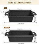 Cast Iron Loaf Pan With Lid 9  5 In 2 In 1 Heavy Duty   Oven Safe Loaf Pan
