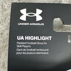 Under Armour Ua Highlight Vvs Padded Football Gloves Mens Sz M White Silver New