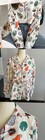 Duolin Vtg Long Sleeve Ivory Blouse Fruits vegetables ferns Novelty Print Sz S