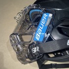 Bauer Re-akt 55 Hockey Helmet Combo Size M m Black With Concept 3 Clear