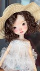 Bjd Brown Girl Wig Landoudou 1 6  Doll Soft Mohair Long Curly Hair Handmade Gift