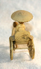 Antique Celluloid Figural Man Pulling Lady In Ricksha Japan