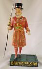 Beefeater Gin 17  Bar Display Yeoman Of The Guard Ca  1970s Wood Base Kobrand