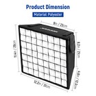 Neewer 12 2    X 11 4    Foldable Softbox Diffuser With Grid Bag For Led Video Light